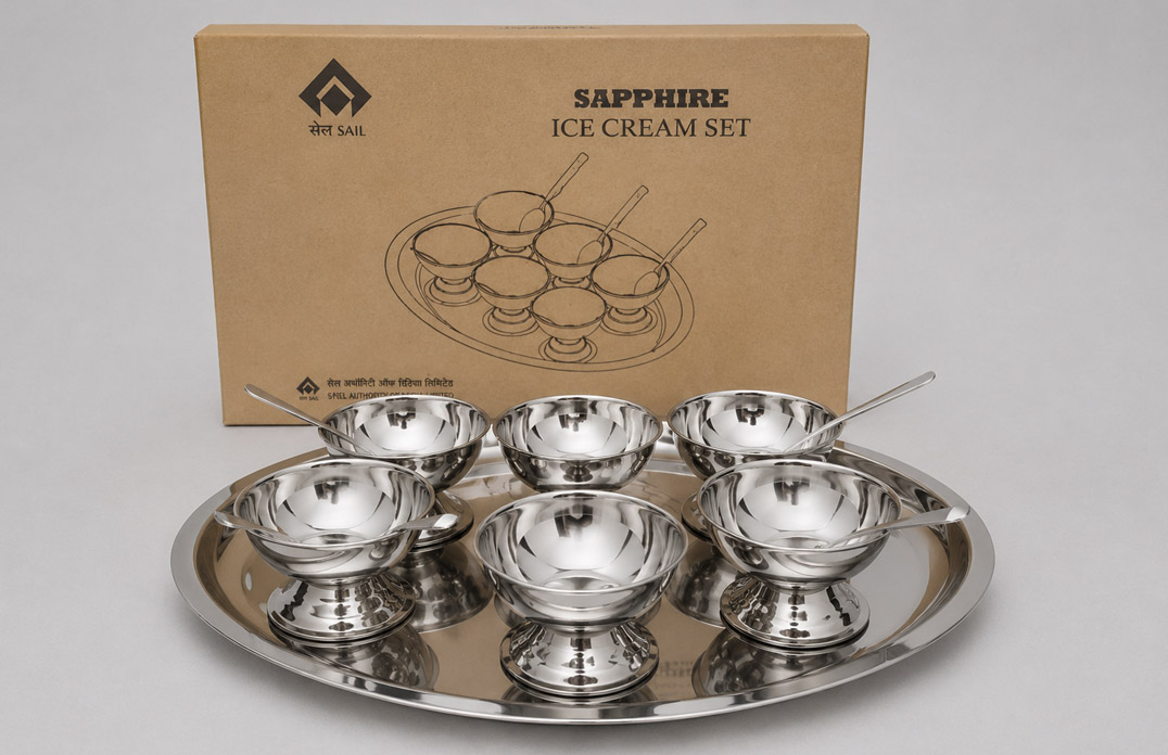Stainless Steel Ice Cream Set