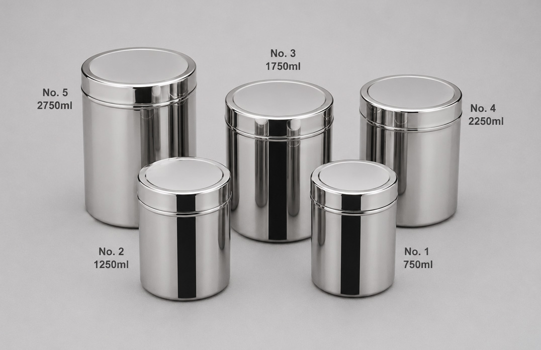 5 Pieces Stainless Steel Storage Container Set