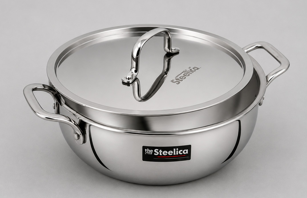 Stainless Steel Kadai (26cms)