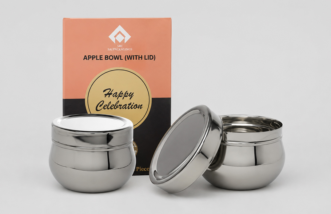 2 Set Stainless Steel Apple Bowl