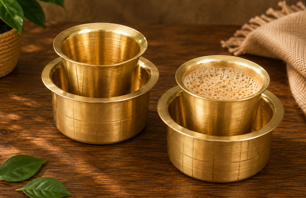 Brass Coffee Dabara Set